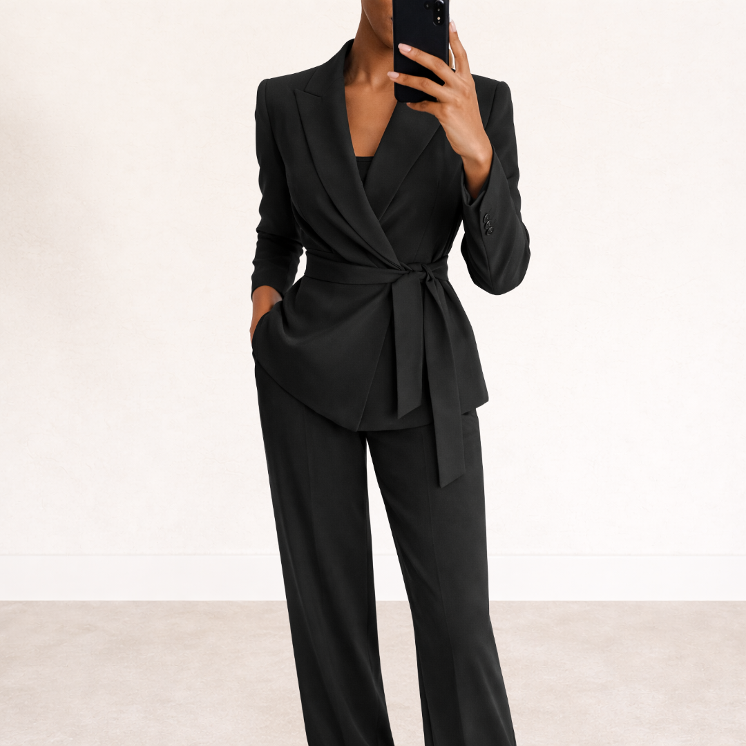 Women's Two-Piece Suit with Tie | Confidence and Effortless Elegance