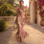 Wunderschönes Midi-Kleid für Damen, tailliert, elegant | Festliches Anlasskleid