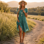 Lightweight Vintage-Inspired Summer Dress for Sunny Days - Curvay