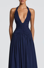 Sleeveless Women's Maxi Dress with a V Neck | Flowy Summer Dress