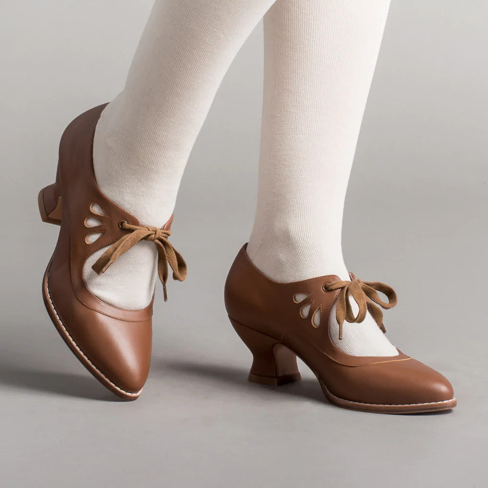 High-Heeled Shoes with Arch Support and Non-Slip Sole | Perfect for Autumn - Brown