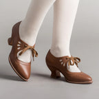 High-Heeled Shoes with Arch Support and Non-Slip Sole | Perfect for Autumn - Brown