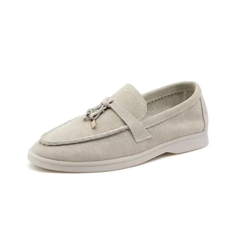Elegante Damen-Leder Loafer mit Schnallendetail