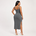 Nahtloses Bodycon-Kleid mit atmungsaktivem Netzfutter Curvay