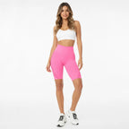 Radlerhose Damen High Waist – Sport Shorts mit Handytasche