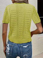 Spring and Summer Fashion Short-Sleeve Cardigan | Lightweight Open Front