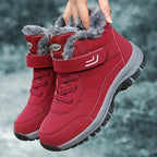 Damen warme Schneestiefel, rutschfeste, hohe Winter-Wanderstiefel mit weichem Futter für Outdoor