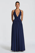 Sleeveless Women's Maxi Dress with a V Neck | Flowy Summer Dress
