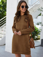 Damen-Sweatshirtkleid mit langen Ärmeln