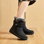 Winterstiefel für Damen Neue lange Plüsch-Schneestiefel Damen Plateau-Stiefeletten Warme Schuhe
