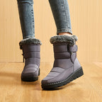 Winterstiefel für Damen Neue lange Plüsch-Schneestiefel Damen Plateau-Stiefeletten Warme Schuhe