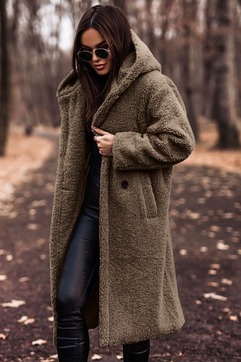 Klassischer langer Wintermantel für Damen