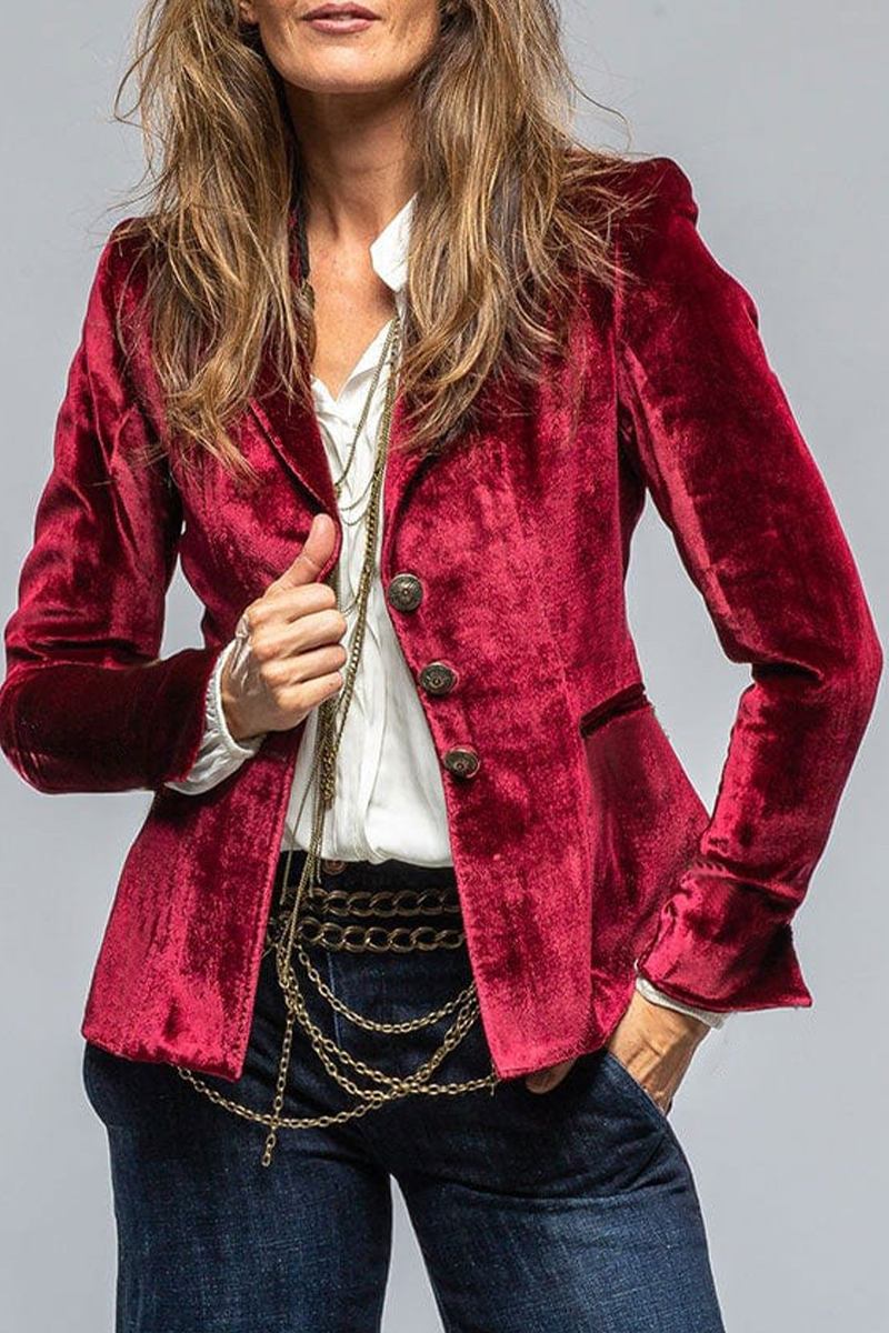 Women's Slim Fit Blazer Jacket | Single Button Classic Style