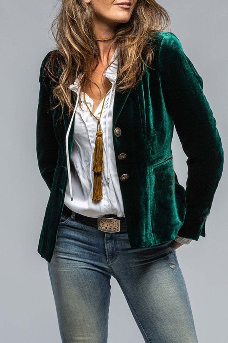Women's Slim Fit Blazer Jacket | Single Button Classic Style