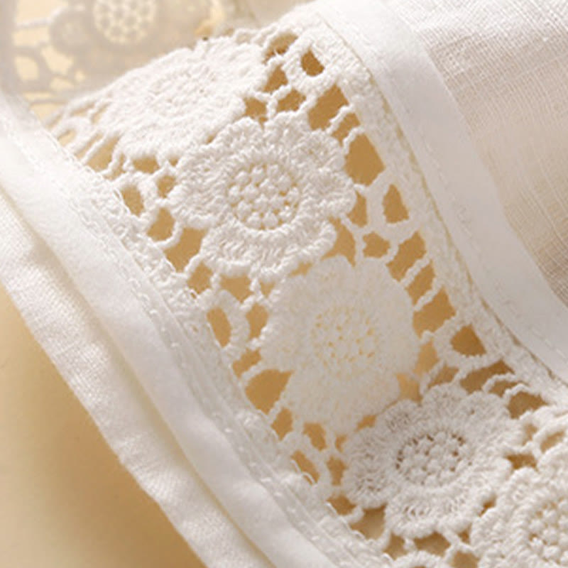 Women's Drawstring Waist Lace Trim Shorts