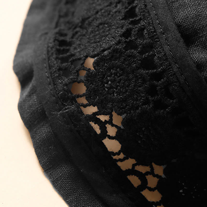 Women's Drawstring Waist Lace Trim Shorts