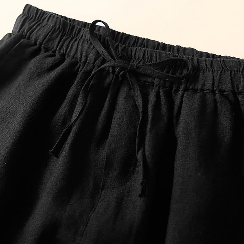 Women's Drawstring Waist Lace Trim Shorts