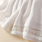 Women's Drawstring Waist Lace Trim Shorts