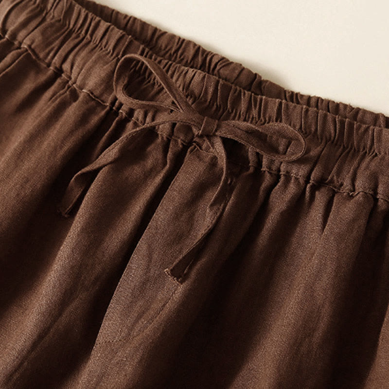 Women's Drawstring Waist Lace Trim Shorts