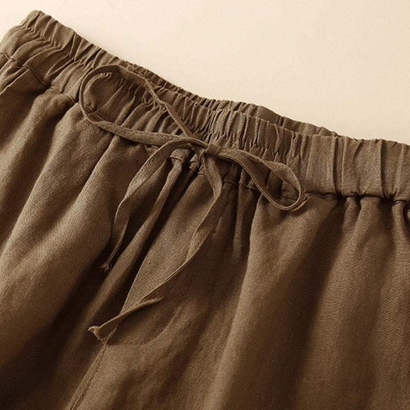 Women's Drawstring Waist Lace Trim Shorts