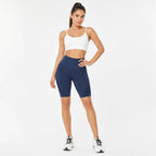 Radlerhose Damen High Waist – Sport Shorts mit Handytasche