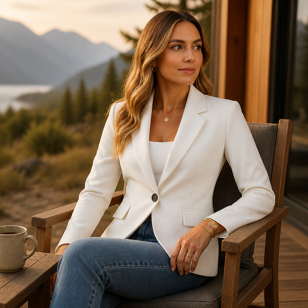 Klassische taillierte Jacke für Damen | Elegante Bürojacke für jeden Tag
