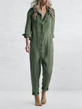Cozy Jumpsuit with Wide Cut | Perfect for Autumn - Green