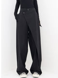 Modern Wide Leg Asymmetrical Baggy Casual Women Chic Pants