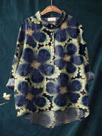 Autumn Blouse with Floral Print for Women - Lightweight Floral Blouse | Perfect for Everyday and Autumn Occasions - Floral 2