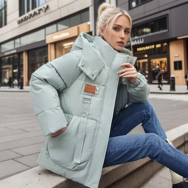 Hooded Puffer Jacket with Warm Insulation & Slim Fit | Perfect for Winter - Green