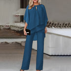 Elegant Two Piece Set Women's Cape Top