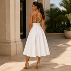Brautkleid mit V-Ausschnitt | Elegantes Hochzeitskleid für Damen