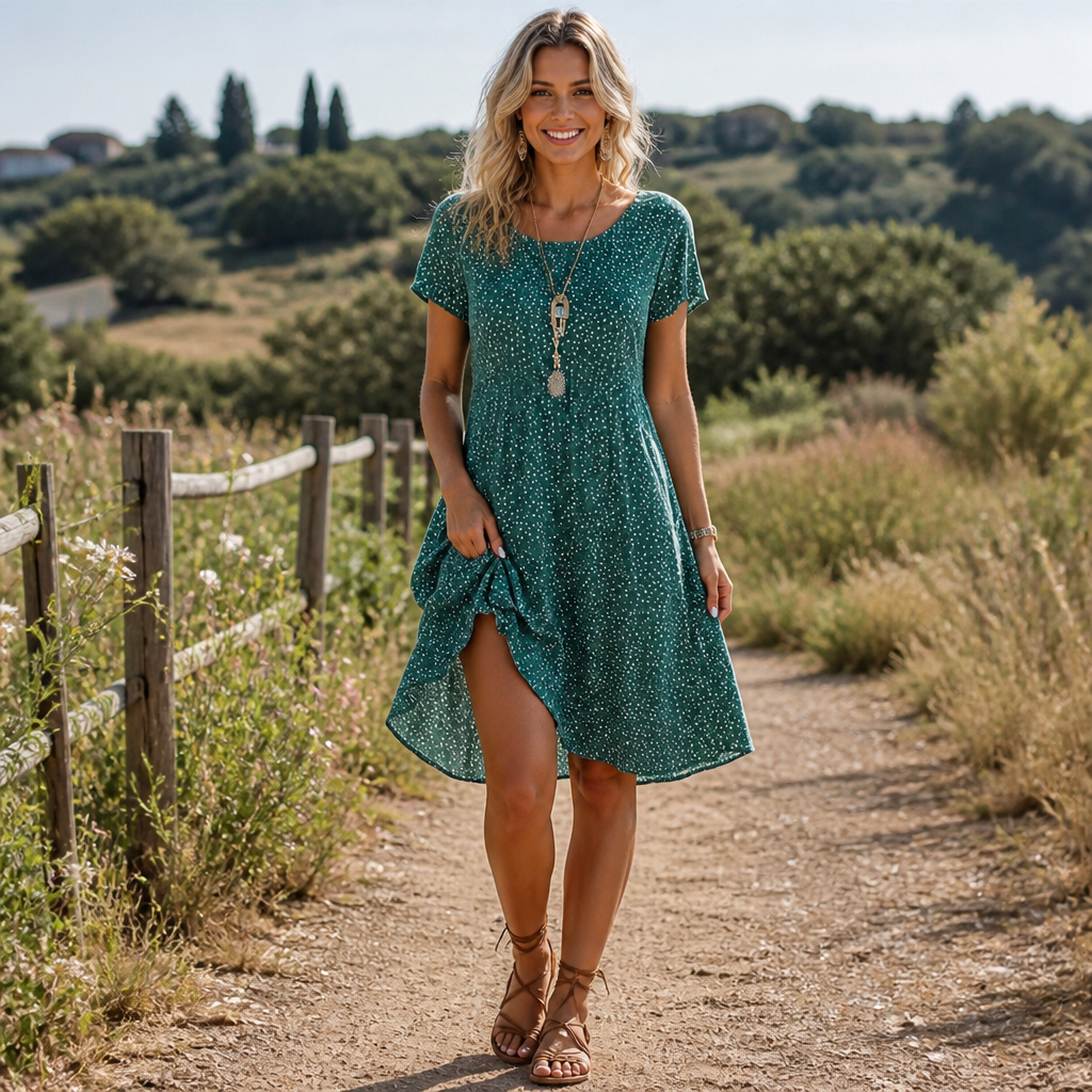 Lightweight Vintage-Inspired Summer Dress for Sunny Days - Curvay