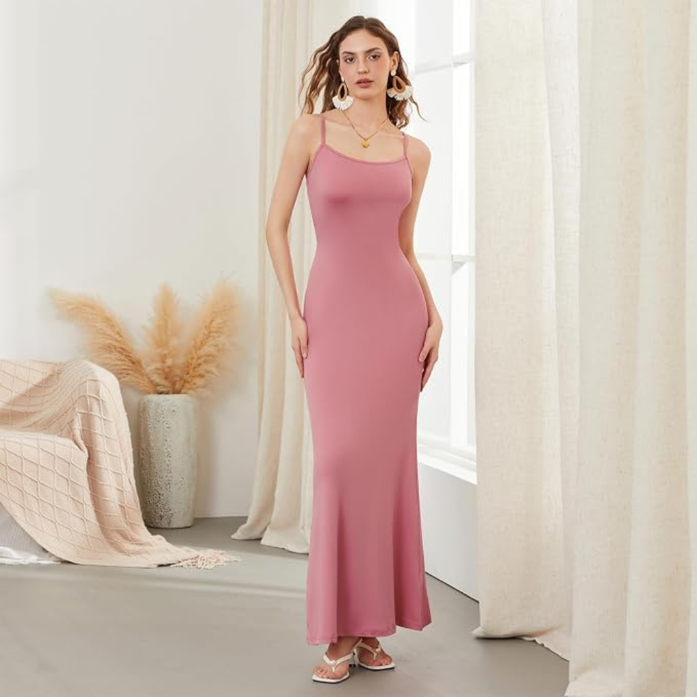 Fishtail-Maxikleid mit figurbetontem Schnitt – Abend-Shapewear für Damen
