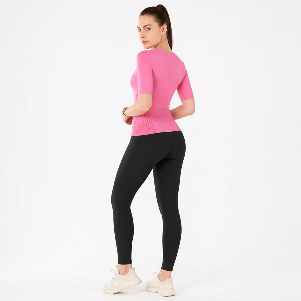 Sport Shirt Damen kurzarm – Slim Fit Atmungsaktiv Fitness