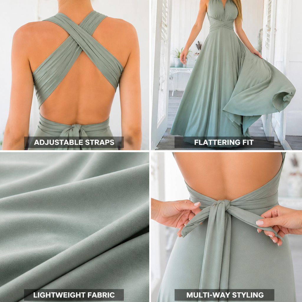 Wickelkleid mit verstellbaren Trägern | Lässiges Boho Sommerkleid
