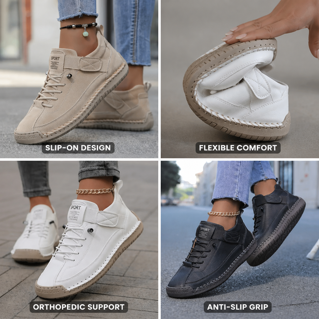 Orthopädische Damen-Sneaker zum Hineinschlüpfen | Leichte und bequeme Walkingschuhe
