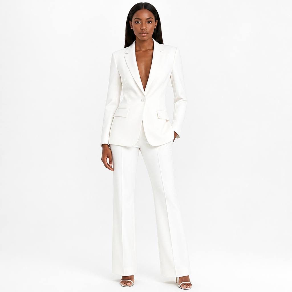 Damen Blazer- und Hosenanzug mit klassischer Linie | Stil, der nie aus der Mode kommt