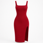 Nahtloses Bodycon-Kleid mit atmungsaktivem Netzfutter Curvay