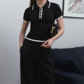Elegantes Damen-Strick-Poloshirt mit klassischem Kragen