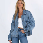 Relaxed Oversized Women's Vintage Denim Jacket