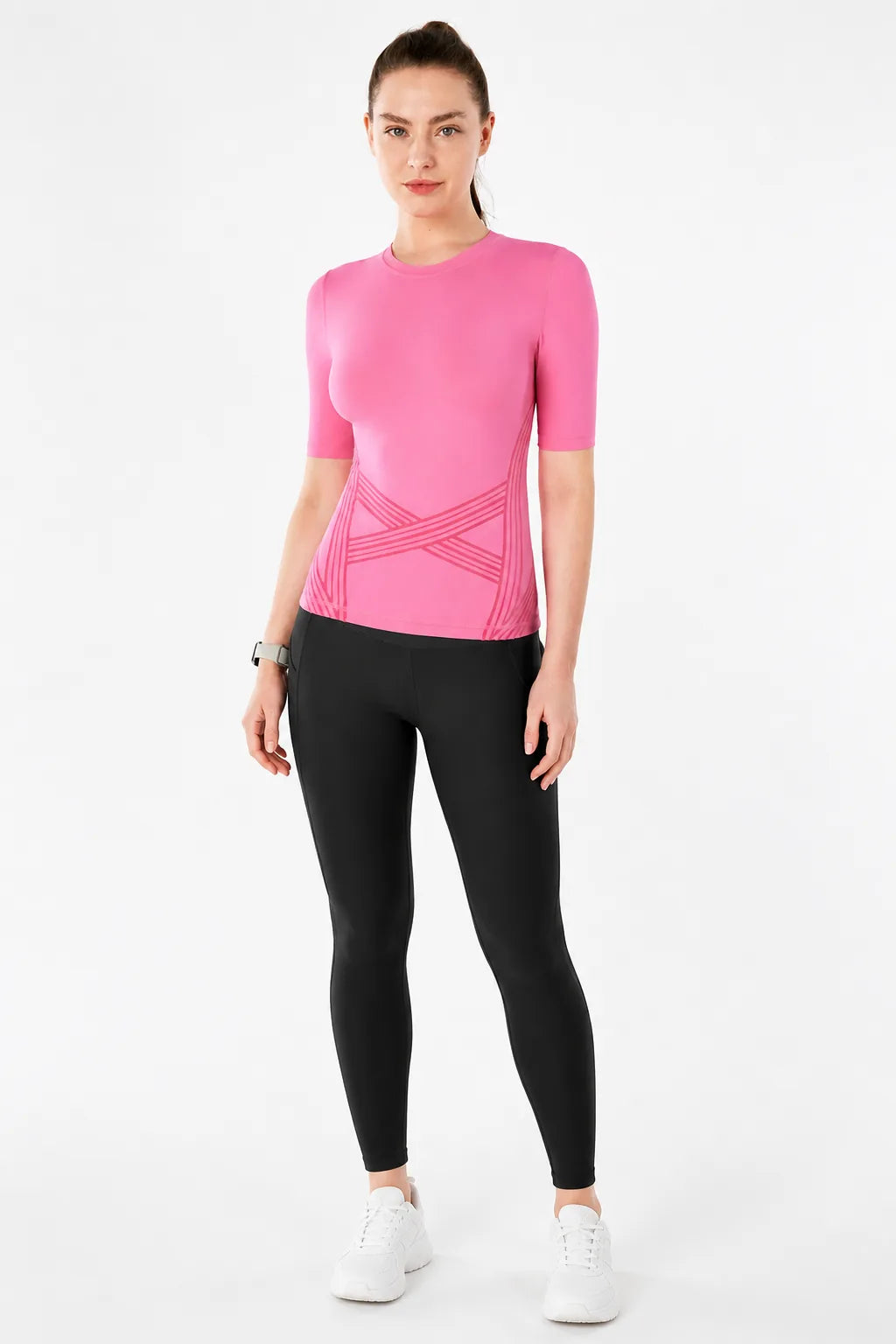 Sport Shirt Damen kurzarm – Slim Fit Atmungsaktiv Fitness