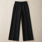 Damen-Hose mit hoher Taille und weitem Bein | Elegante Business-Hose