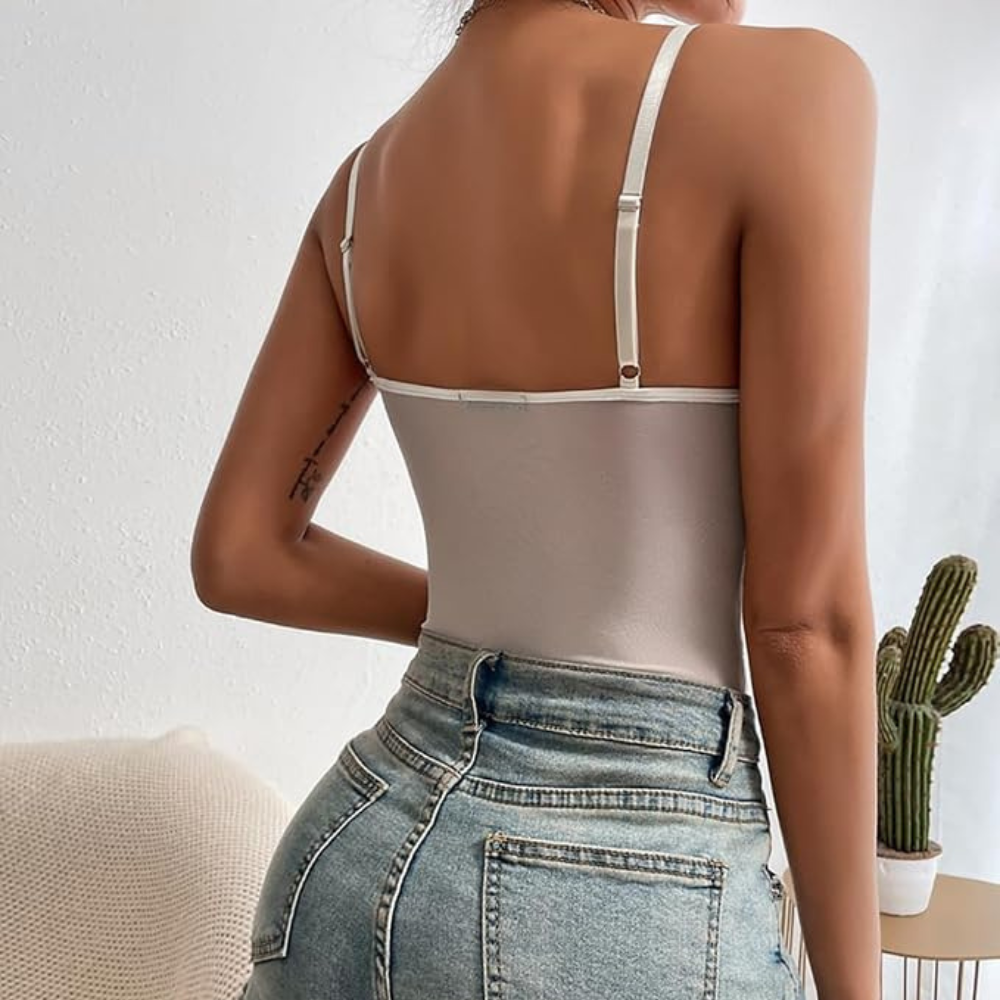 Blumen-Body – Mesh-Dessous für Damen