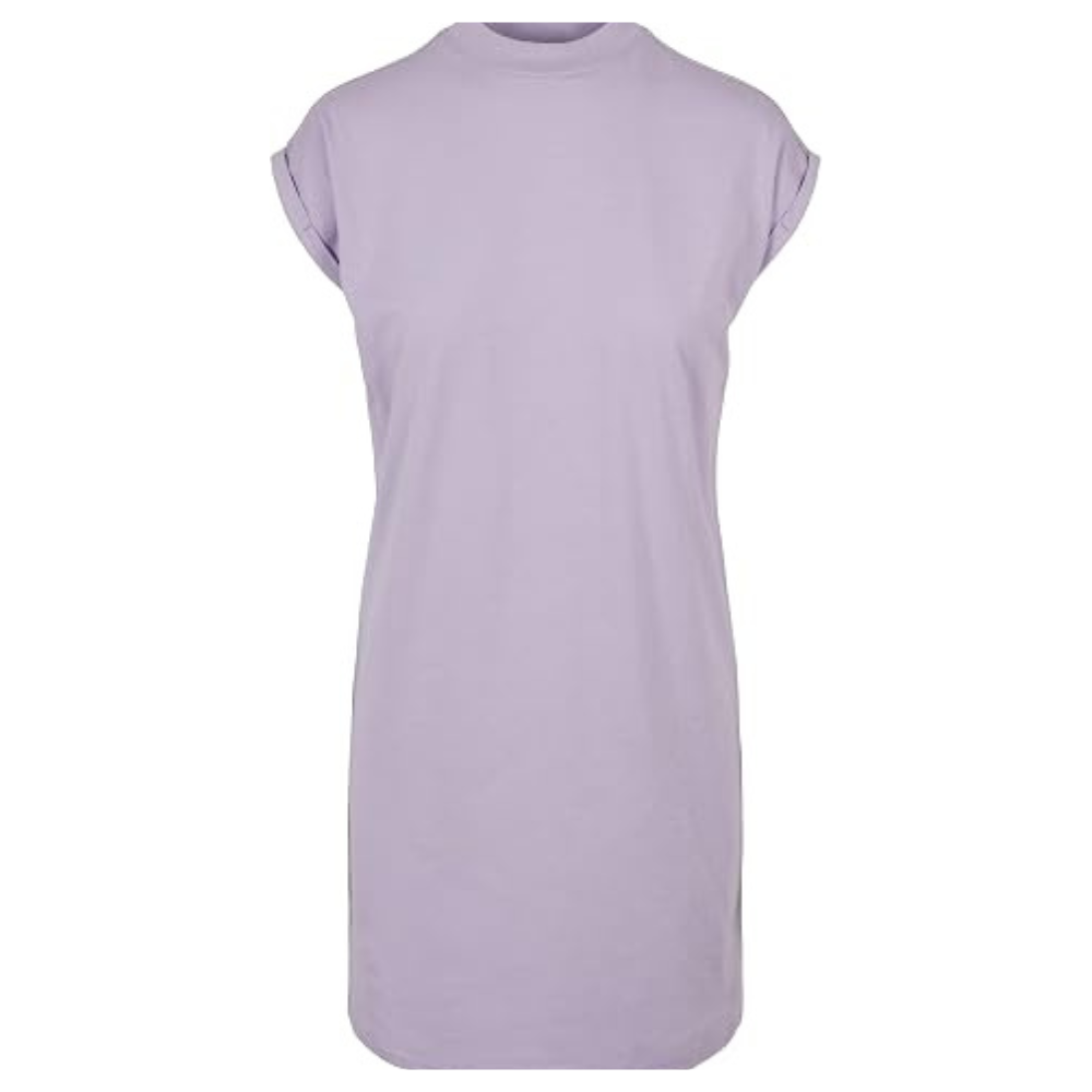 Sleeveless Turtleneck Summer Dress – Extended Shoulder for Women