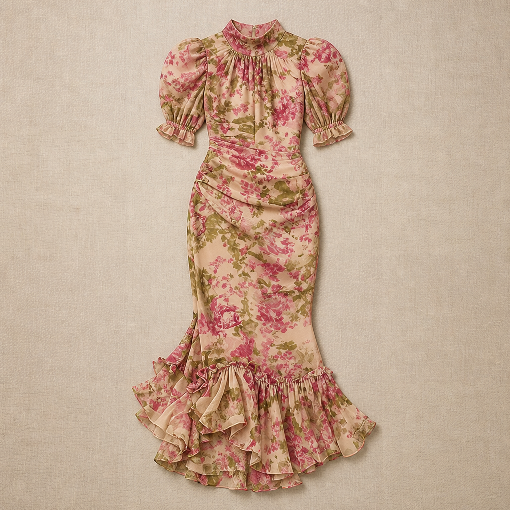 Wunderschönes Midi-Kleid für Damen, tailliert, elegant | Festliches Anlasskleid