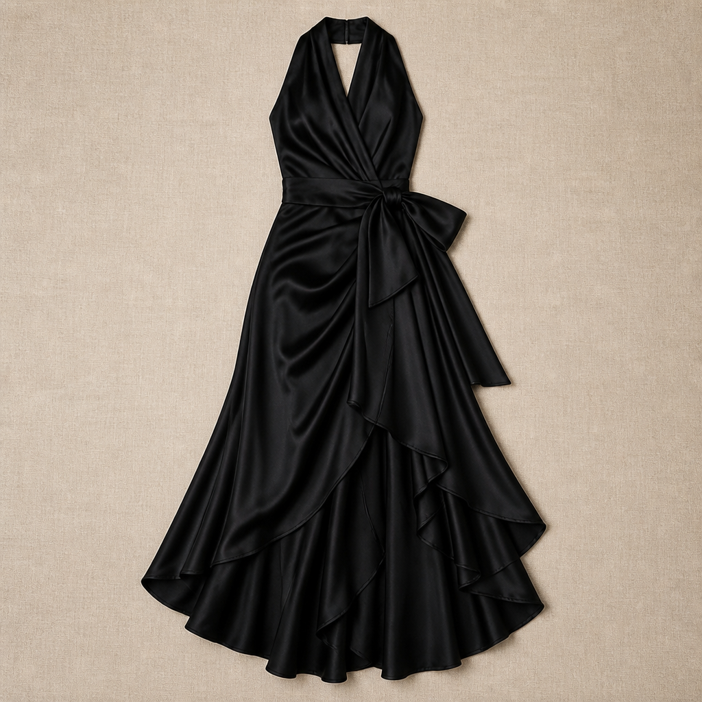 Women’s Wrap Maxi Dress | Elegant Evening, Party & Wedding Guest Dress