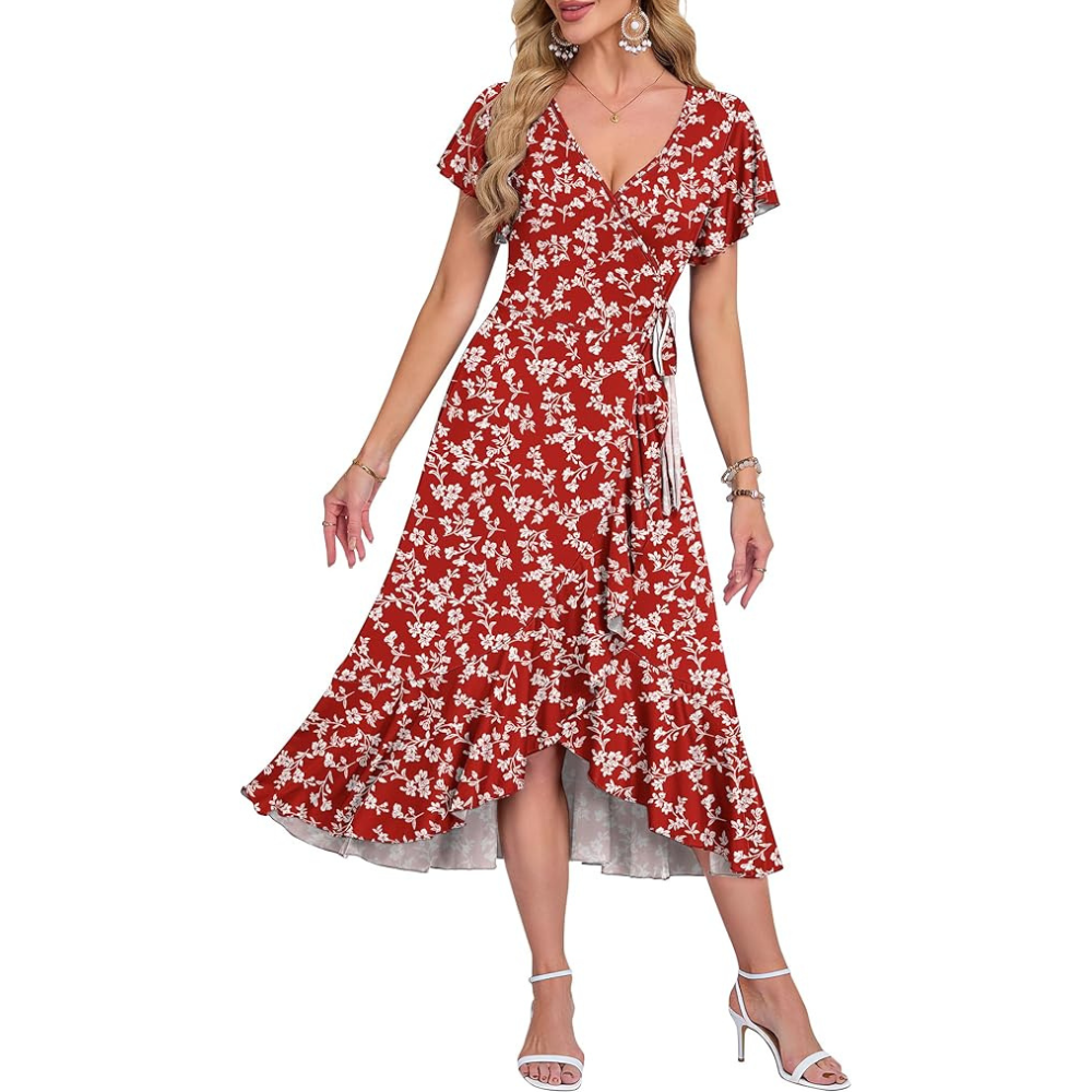 Midi Wickelkleid für den Sommer – leichtgewichtig für Damen