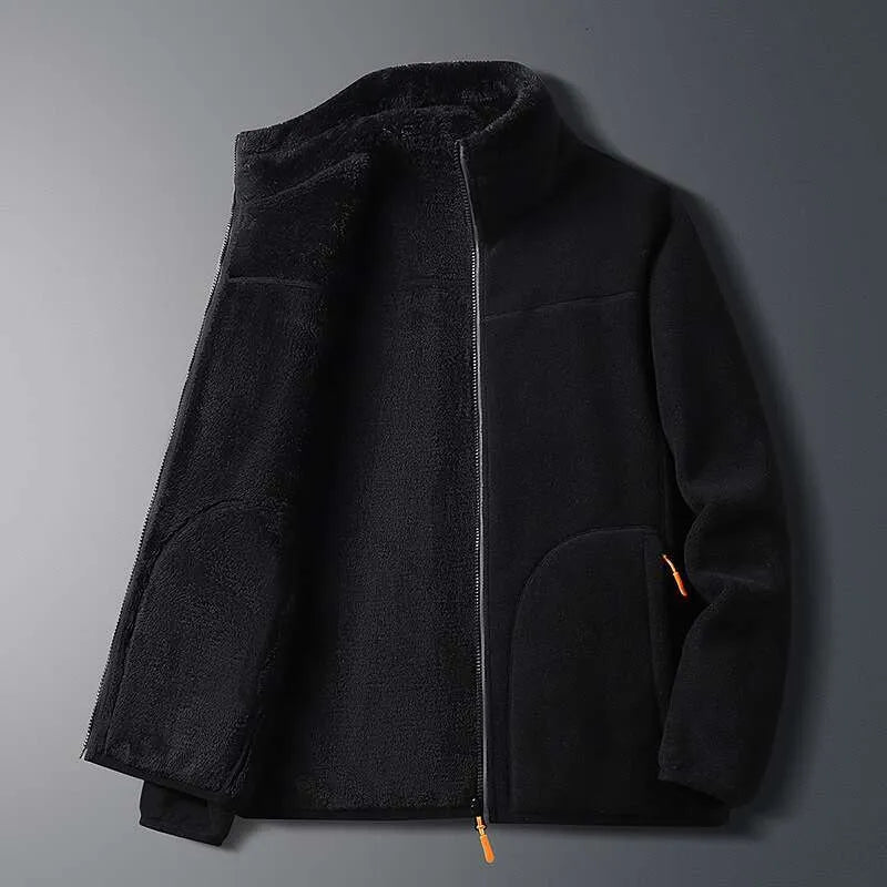Damenmode einfarbig warme Jacke, Herbst/Winter bequeme Wendejacke
