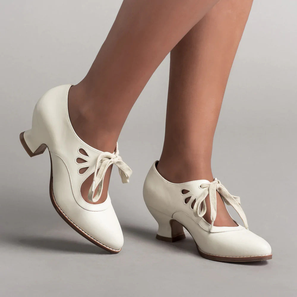 High-Heeled Shoes with Arch Support and Non-Slip Sole | Perfect for Autumn - White